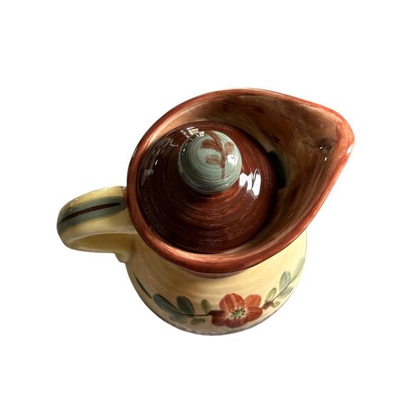 Pamala Gladding Certified International Tuscan Landscape Oil Jar Pitcher & Lid - Picture 3 of 6